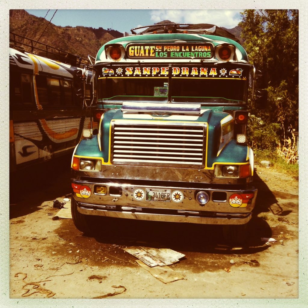 chicken buses in Guatemala