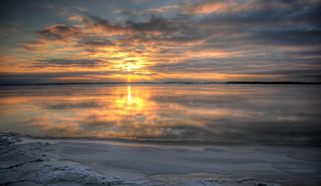 Sunrise over Lake Ontario.