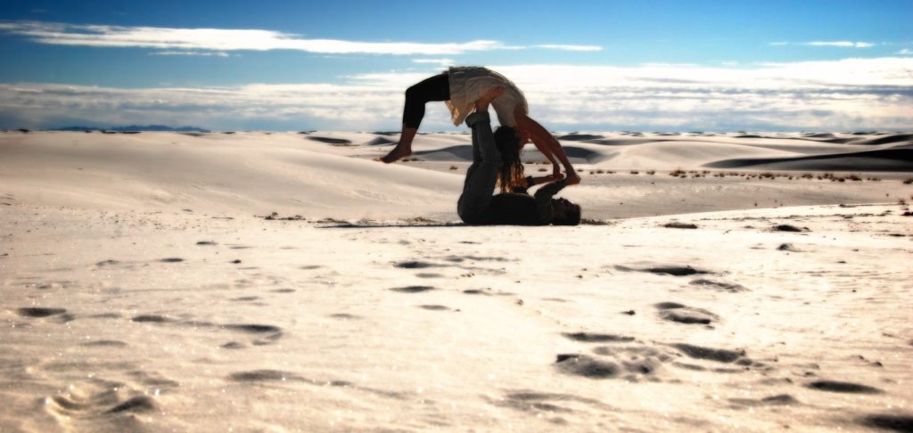 Acro Yoga in White Sands National Monument