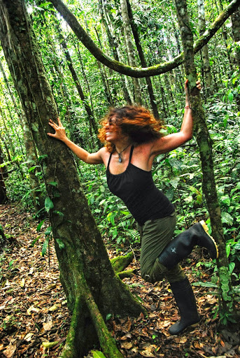 Alicia Arcidiacono in the amazon rainforest of Peru