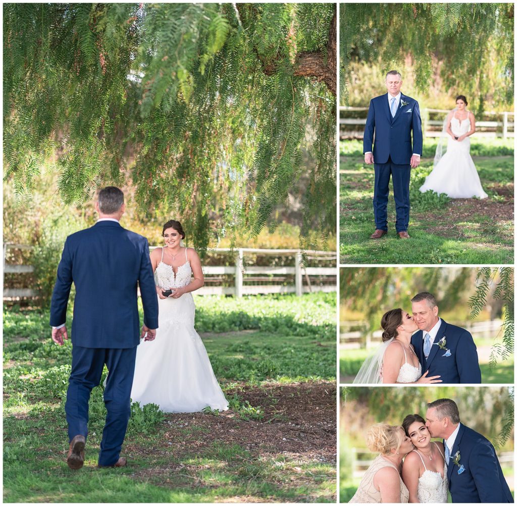 First Look Dad Paicines Ranch Wedding by Alicia Arcidiacono of Chasing Chickadees Photography