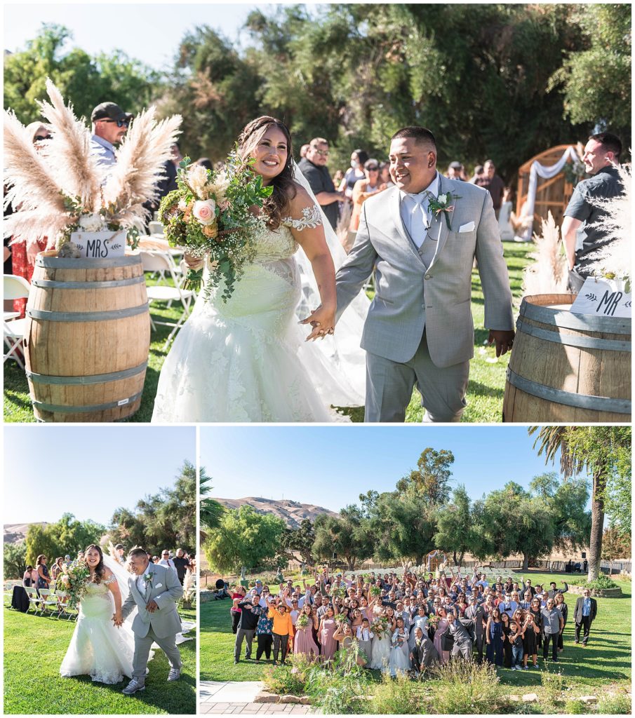 Grogan lawn wedding ceremony Paicines Ranch