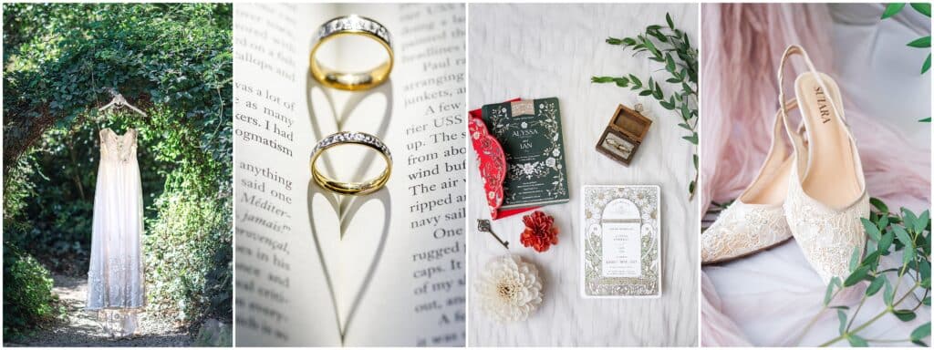 Details and heart shadow rings Sand Rock Farm Venue