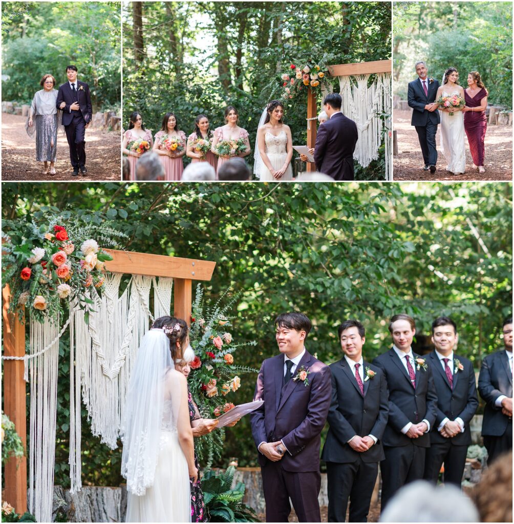 Ceremony under the redwoods Sand Rock Farm Aptos, CA