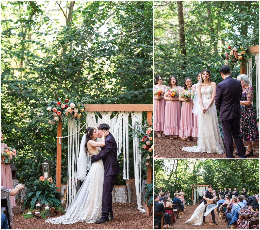 Ceremony under the redwoods Sand Rock Farm Aptos, CA