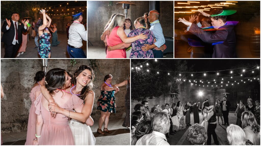 Reception and dancing at Sand Rock Farm Aptos, CA