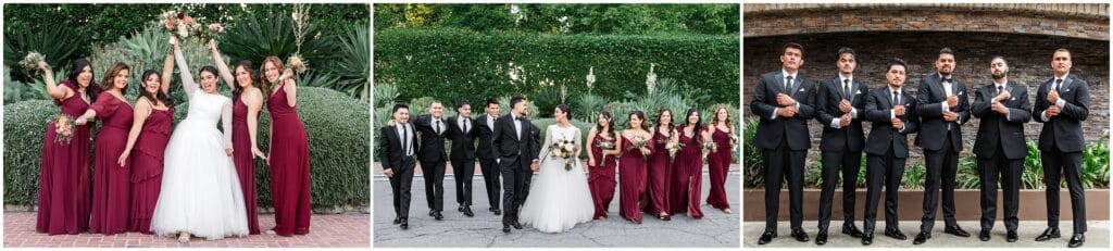 Bridal party photos padua hills theatre wedding