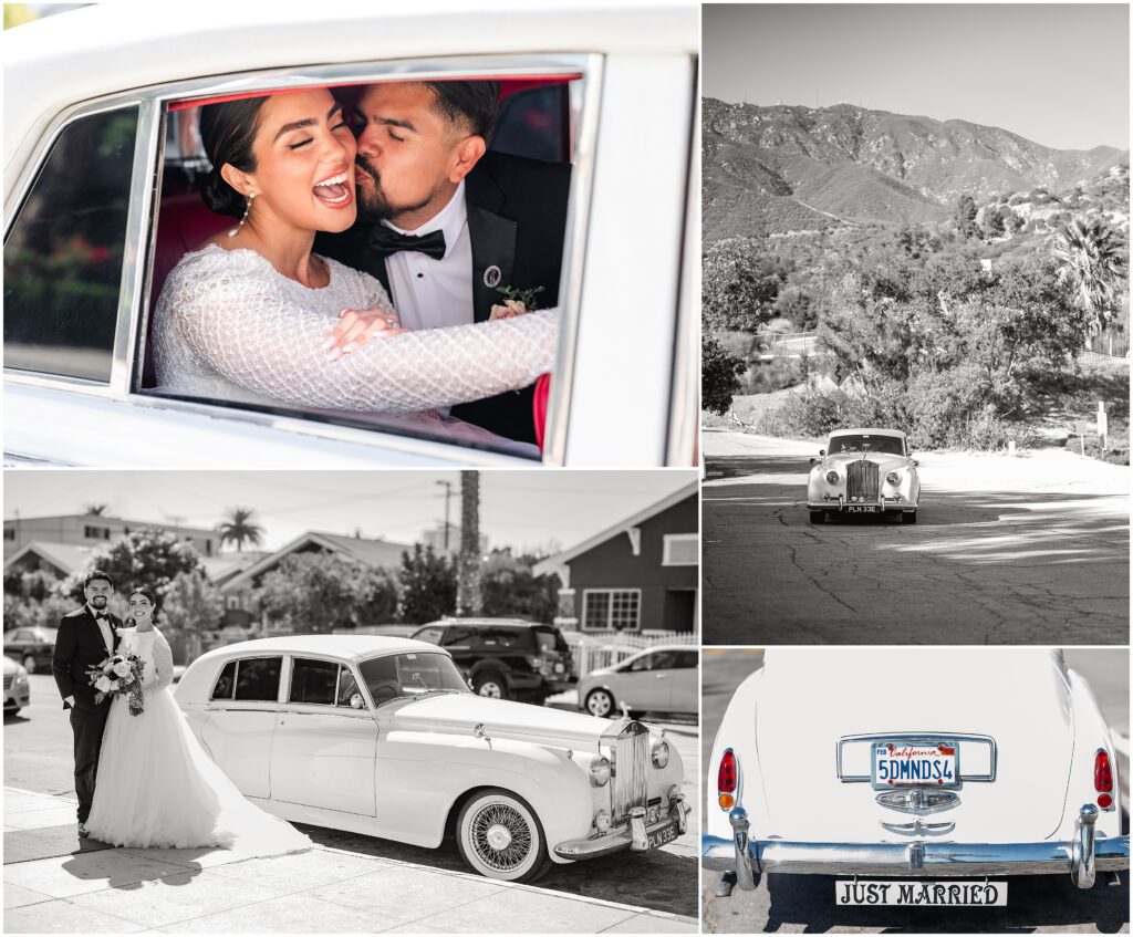 Vintage Rolls Royce Wedding California
